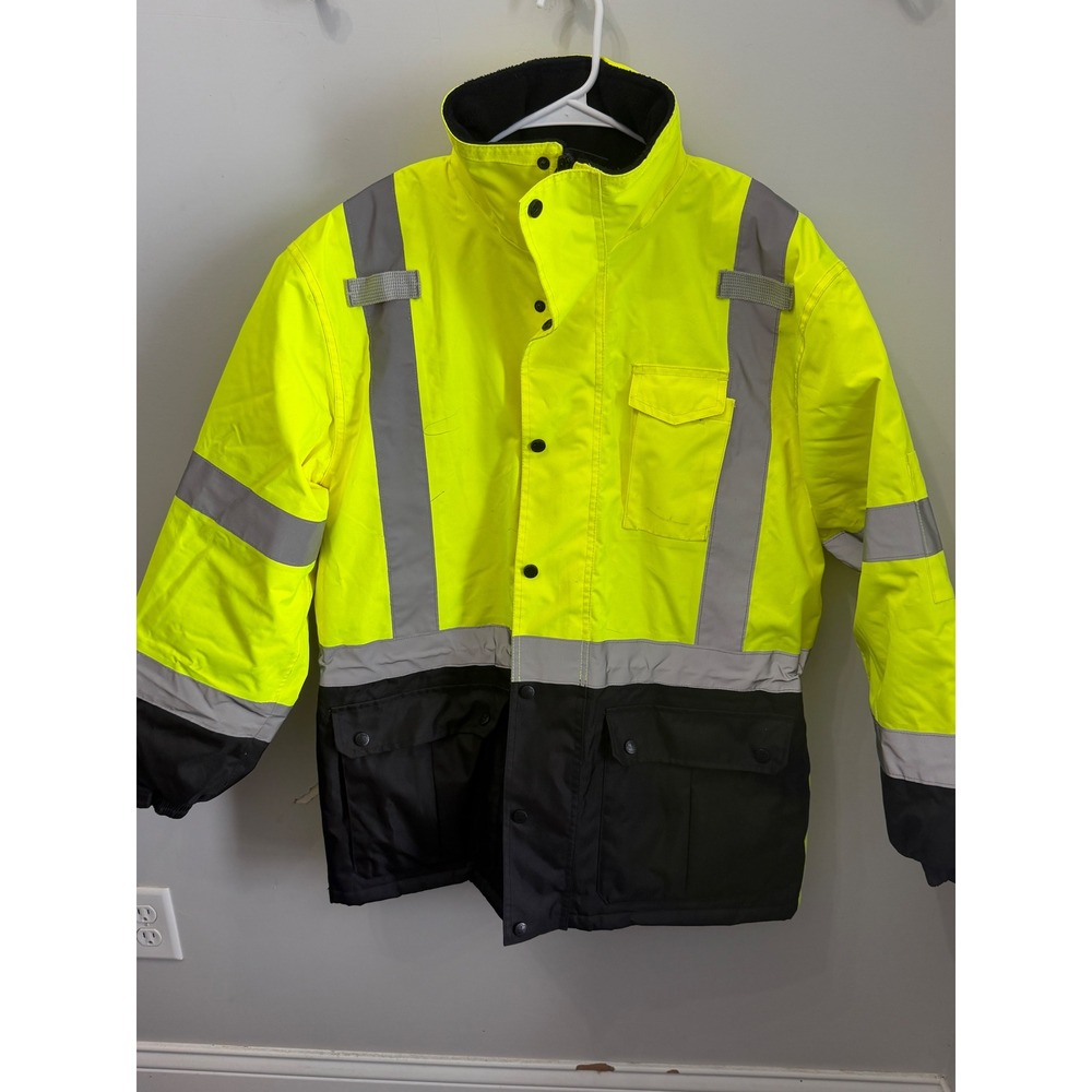 Ergodyne GloWear 8384 Hi-Vis Winter Jacket Thermal Parka Class 3 Sz Medium Lime